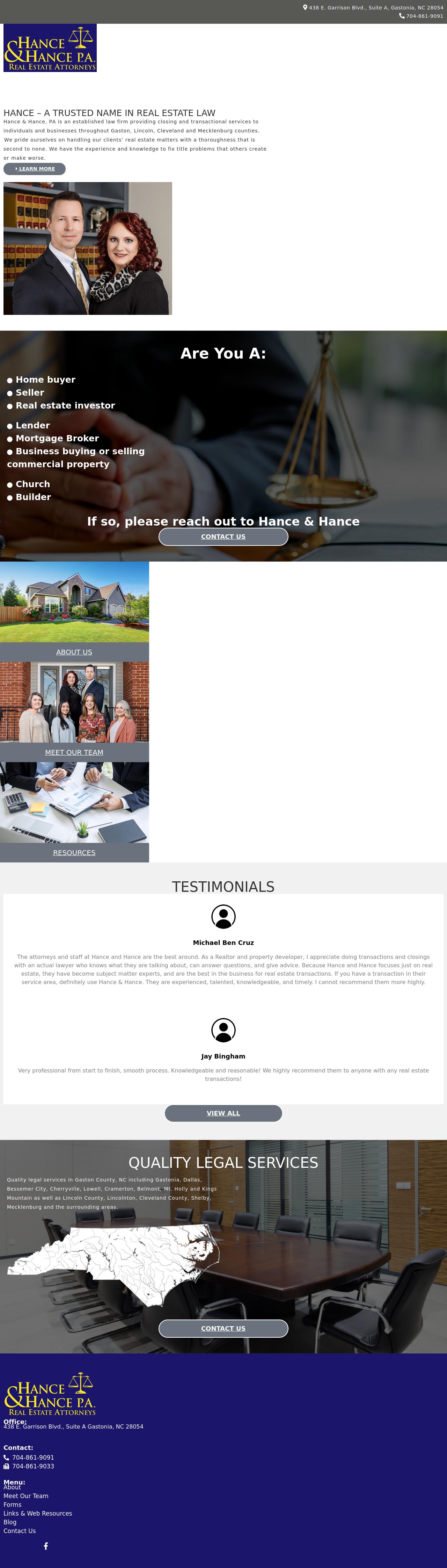Hance & Hance - Gastonia NC Lawyers