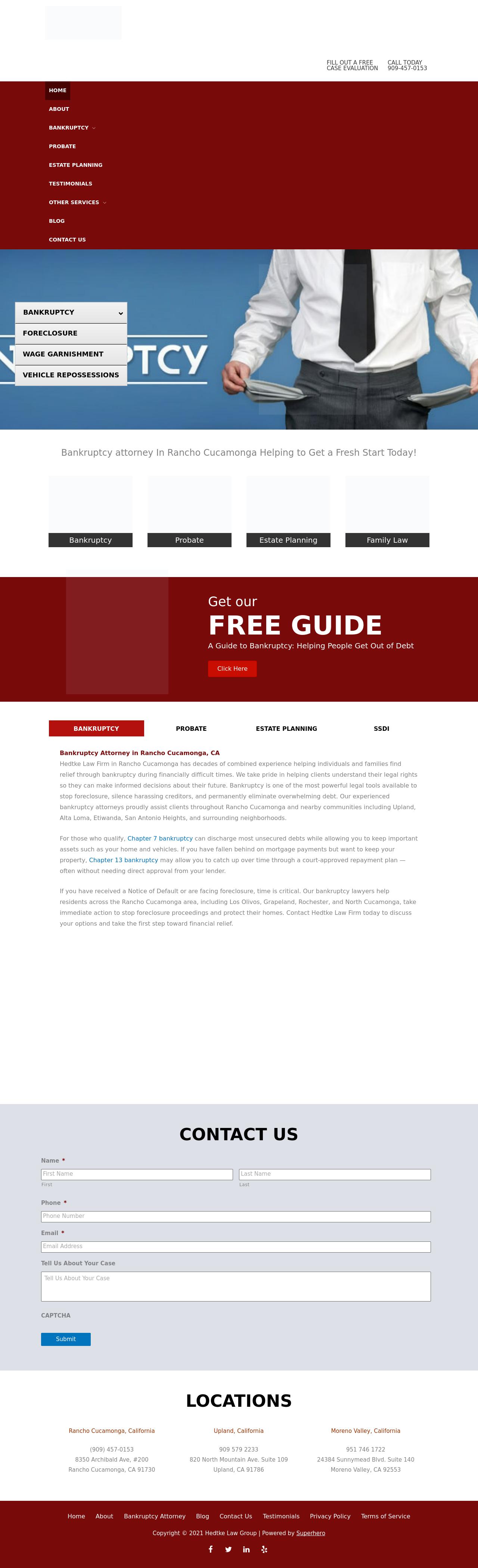 Bankruptcy Attoreny Rancho - Rancho Cucamonga CA Lawyers