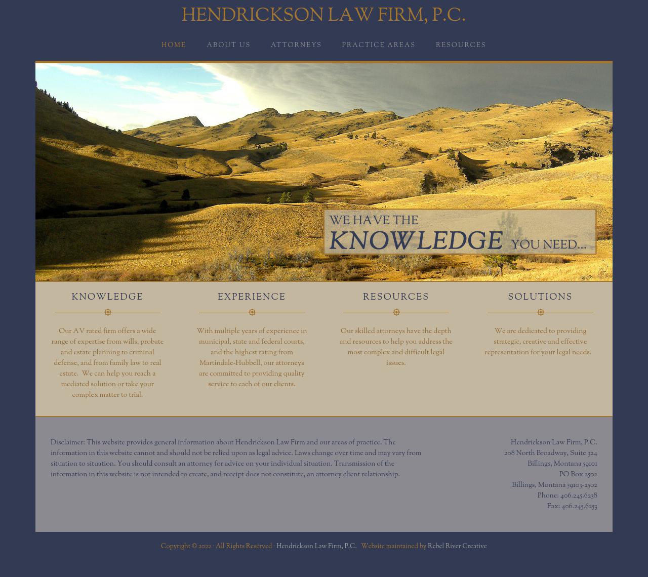 Hendrickson Law Firm PC - Billings MT Lawyers