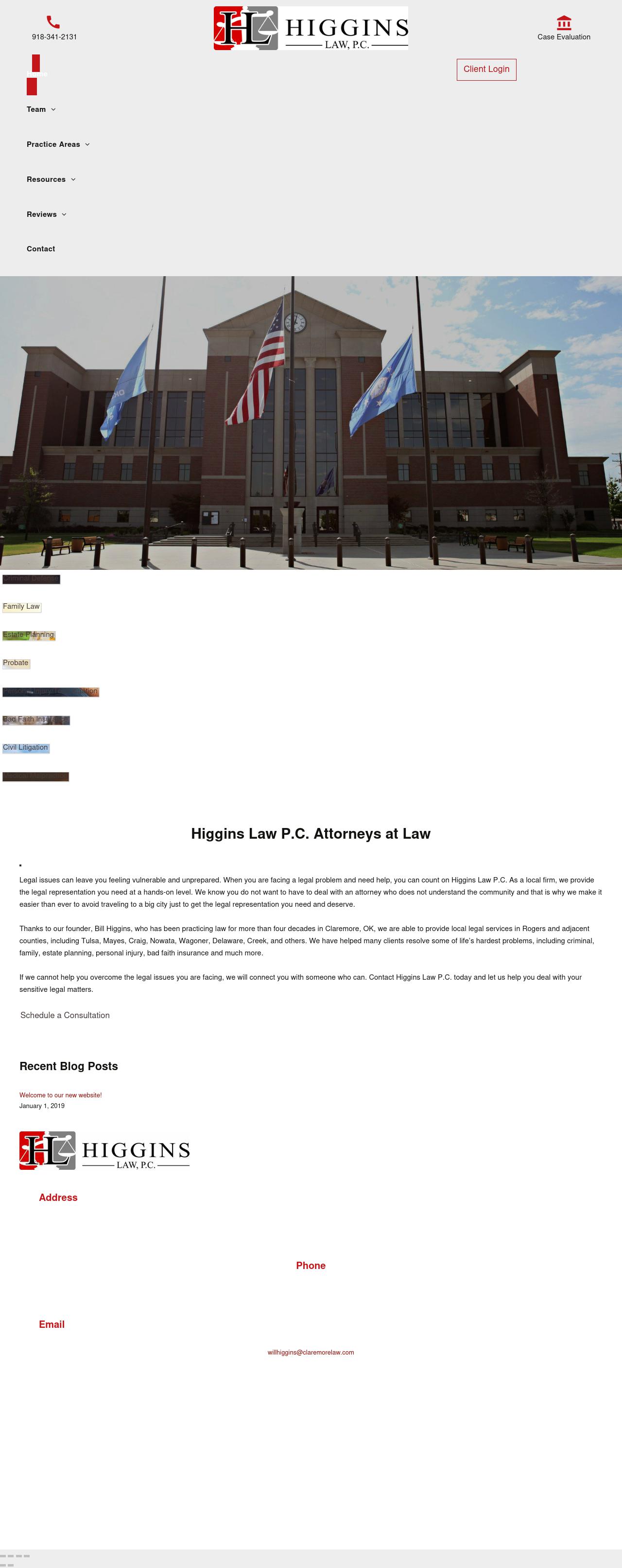 Higgins Law, P.C. - Claremore OK Lawyers