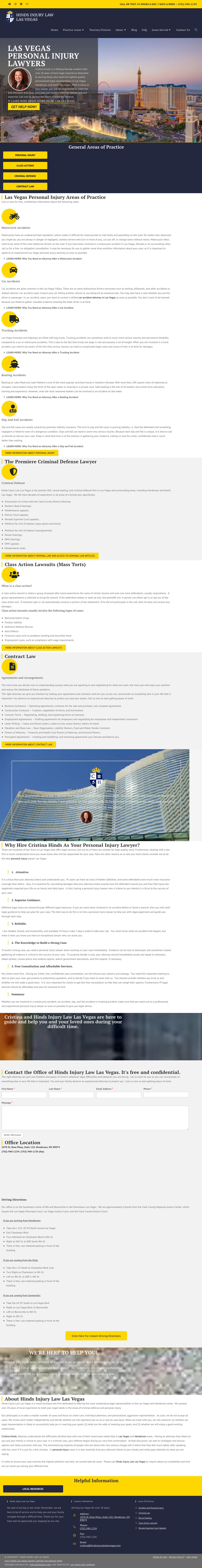 Hinds Injury Law Las Vegas - Las Vegas NV Lawyers