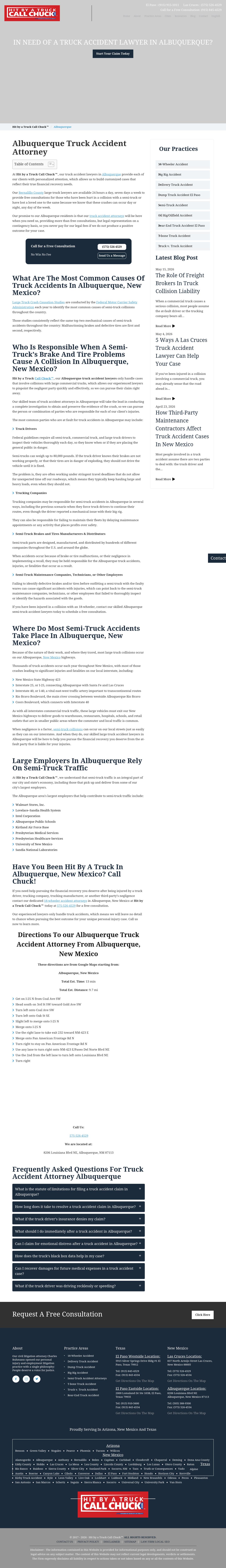 Hit By A Truck Call Chuck - Albuquerque NM Lawyers