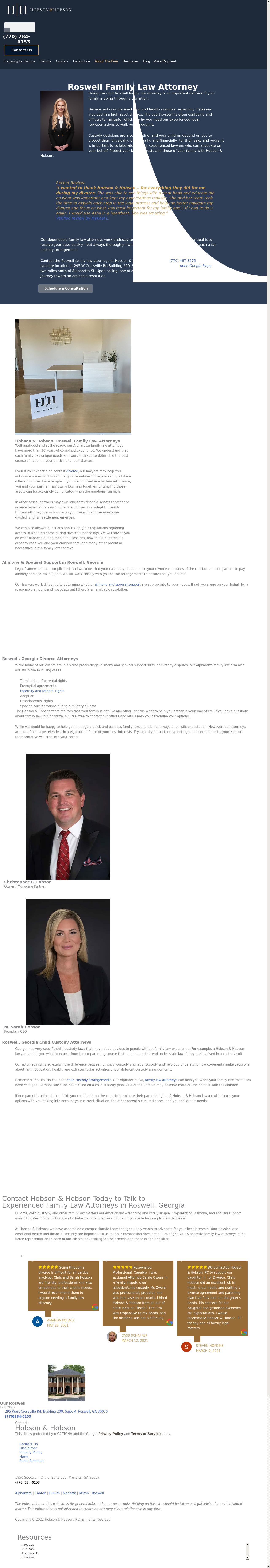 Hobson & Hobson, P.C. - Roswell GA Lawyers