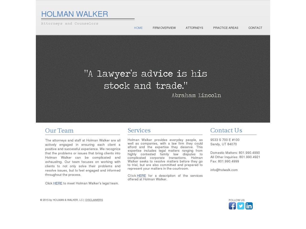 Holman & Walker LC - Sandy UT Lawyers