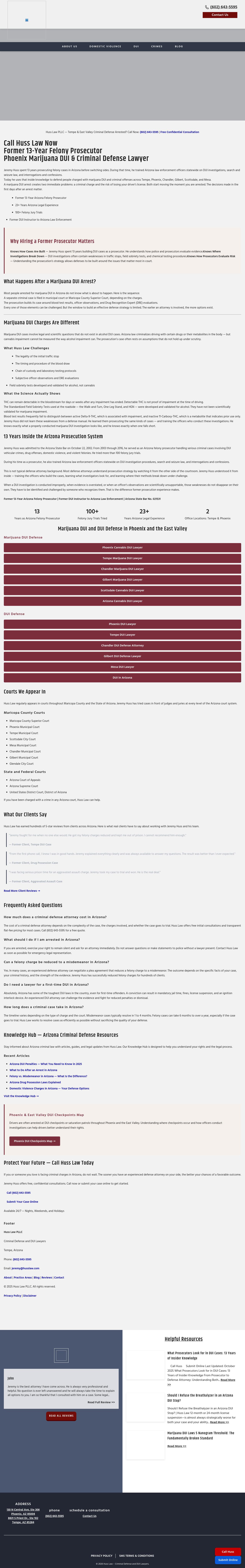 Huss Law - Tempe Criminal Defense & DUI Lawyer - Tempe AZ Lawyers