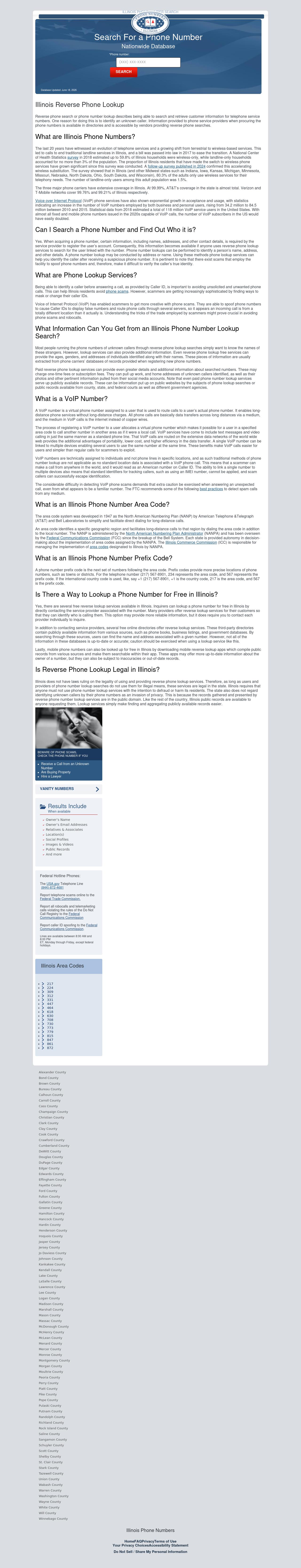 Illinois Phone Number Search - Villa Park IL Lawyers
