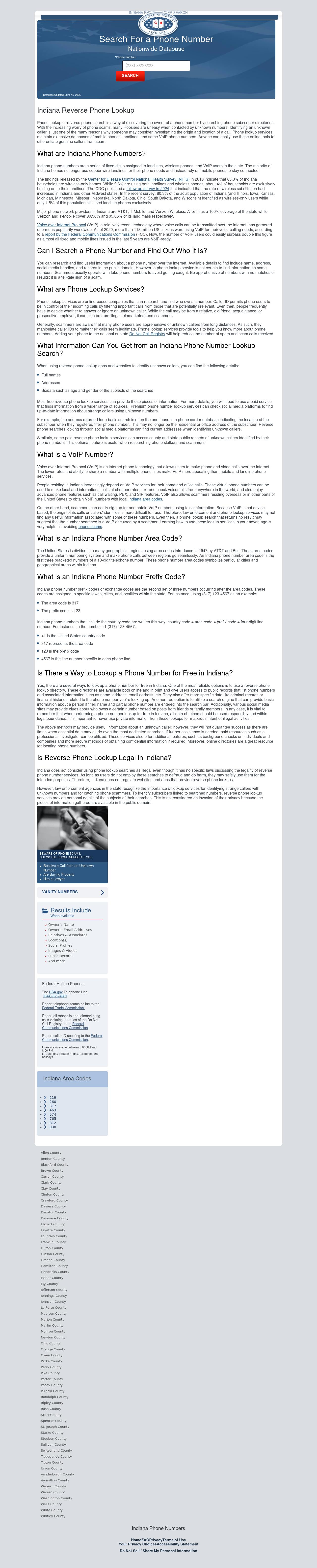 Indiana Phone Number Search - Yorktown IN Lawyers