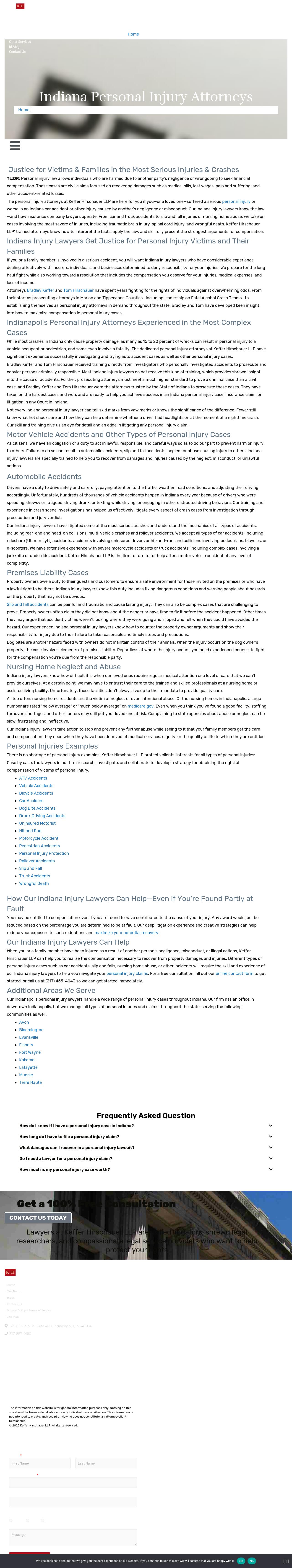 Indianapolis Injury Lawyers - Indianapolis IN Lawyers