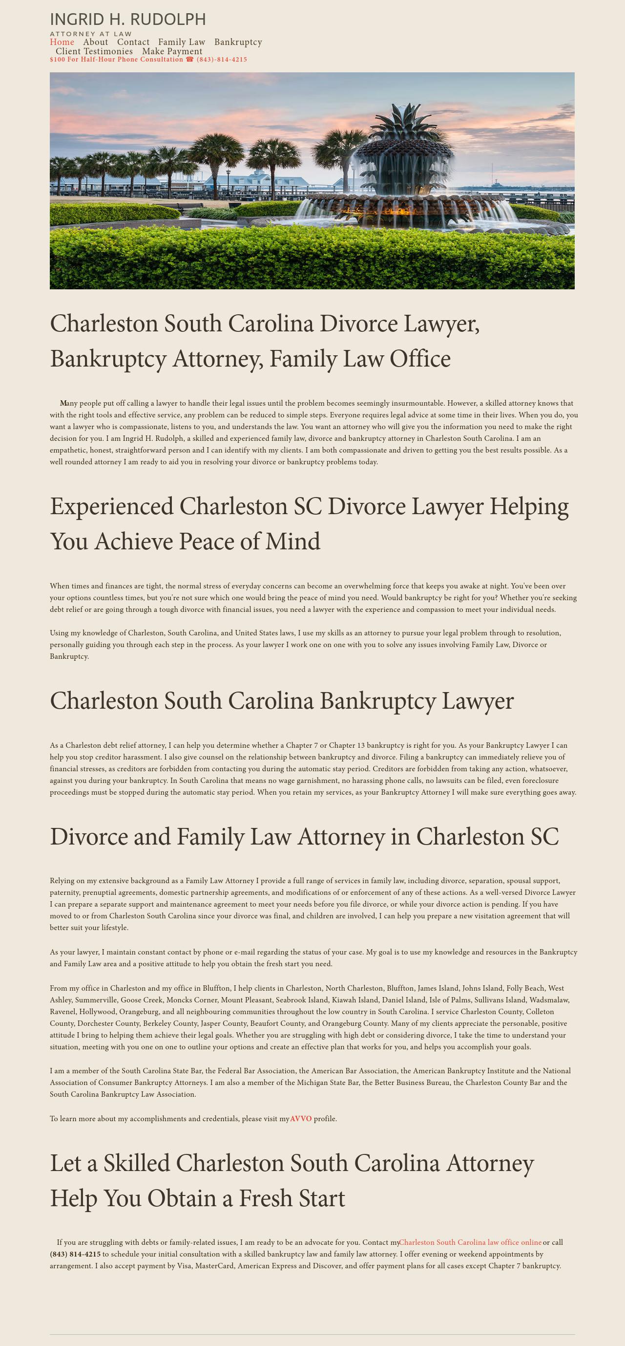 Ingrid H. Rudolph, P.C. - Charleston SC Lawyers