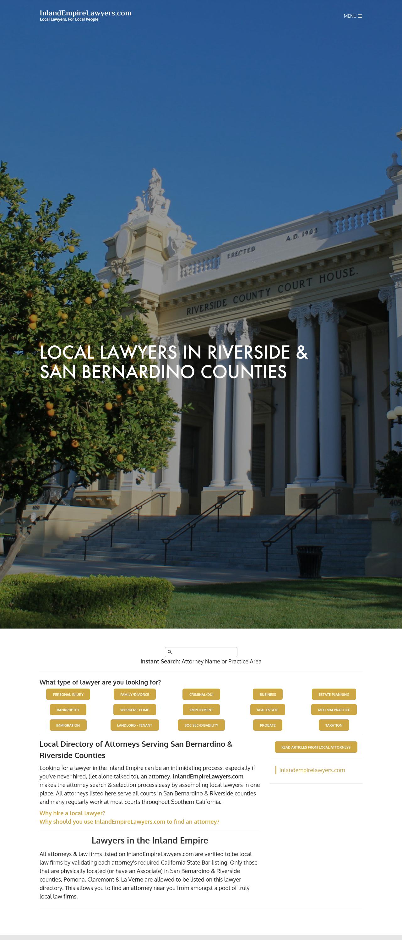 Inland Empire Lawyers - Riverside CA Lawyers