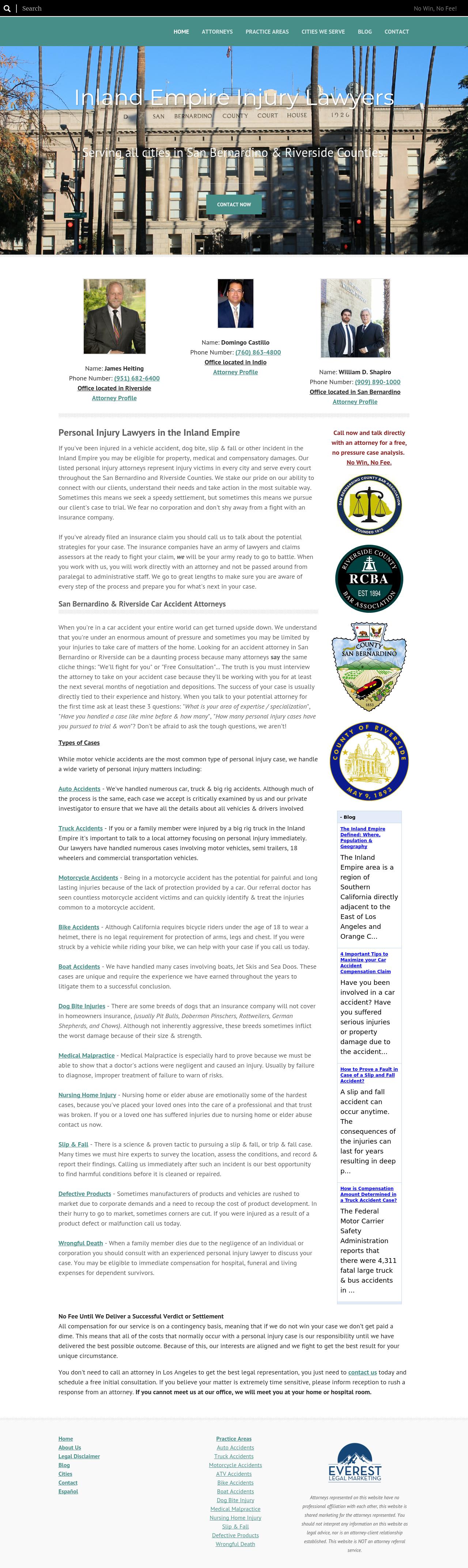 Inland Empire Injury Lawyers - San Bernardino CA Lawyers