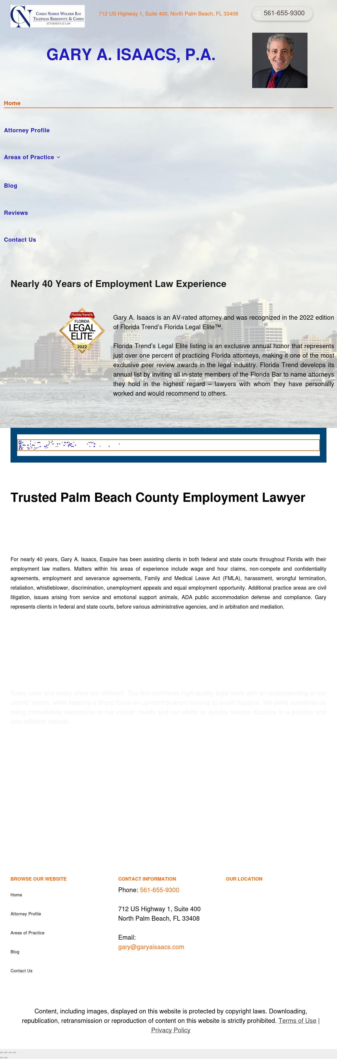 Isaacs, Gary A PA - North Palm Beach FL Lawyers