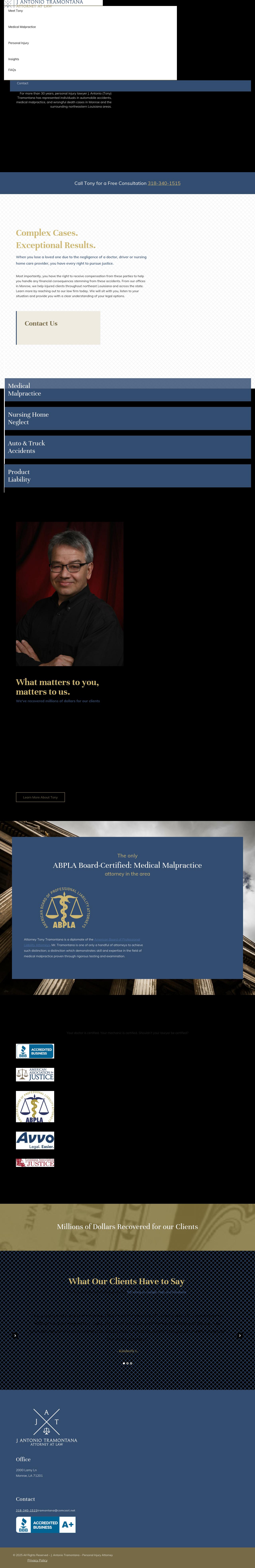 J. Antonio Tramontana - Attorney at Law - Monroe LA Lawyers