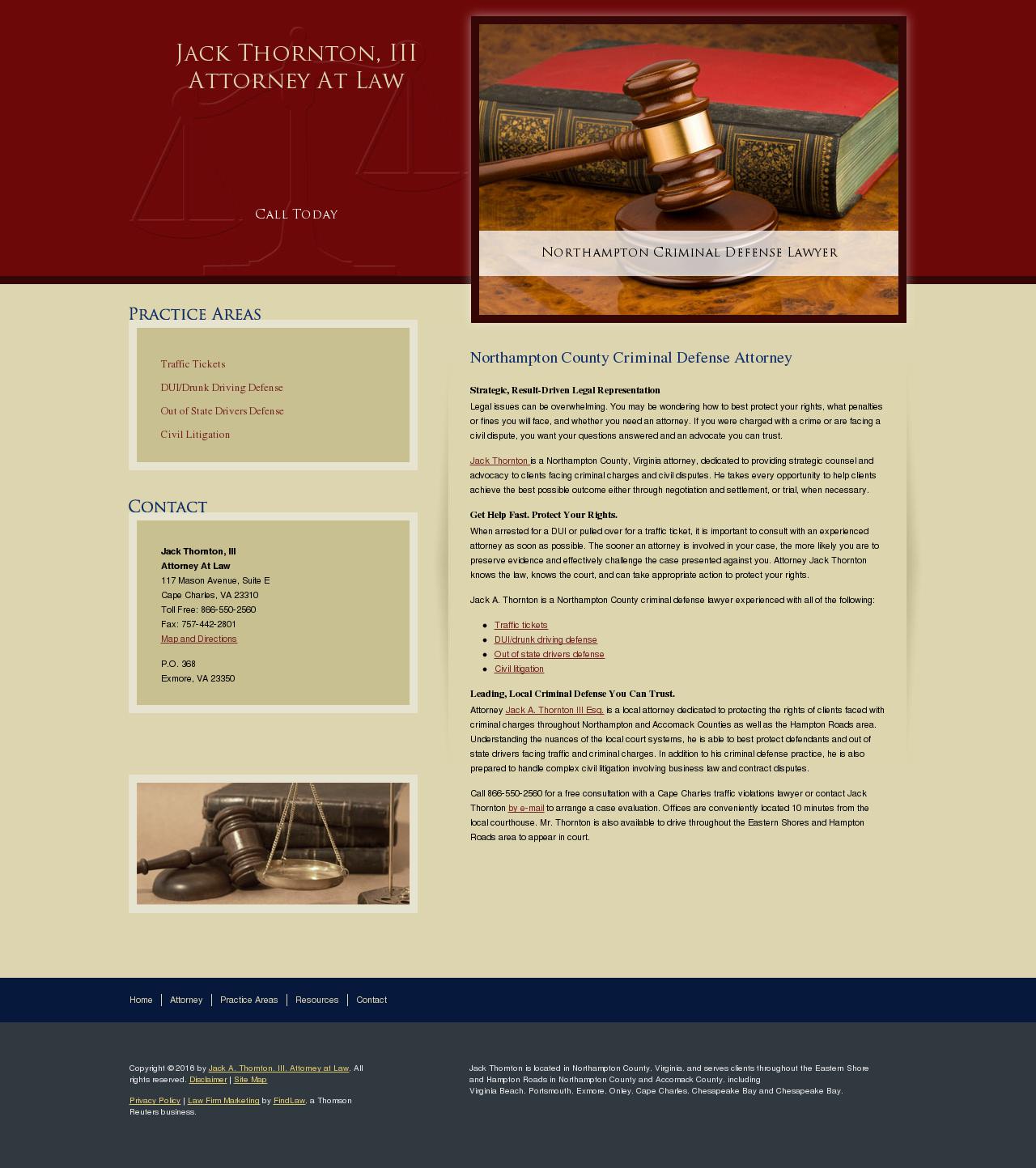 Jack A. Thornton, III, Attorney at Law - Cape Charles VA Lawyers