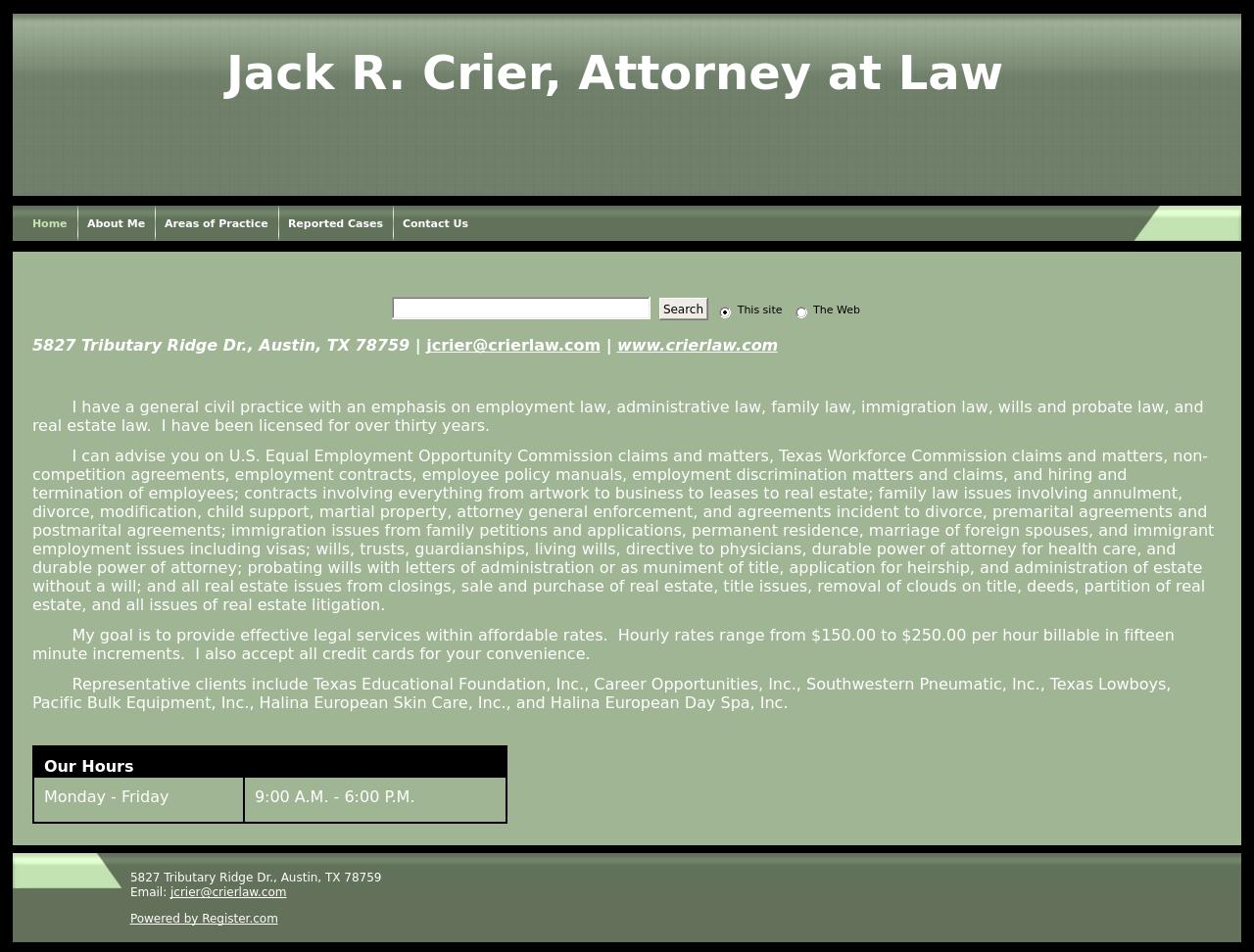 Jack R. Crier, Attorney at Law - Austin TX Lawyers