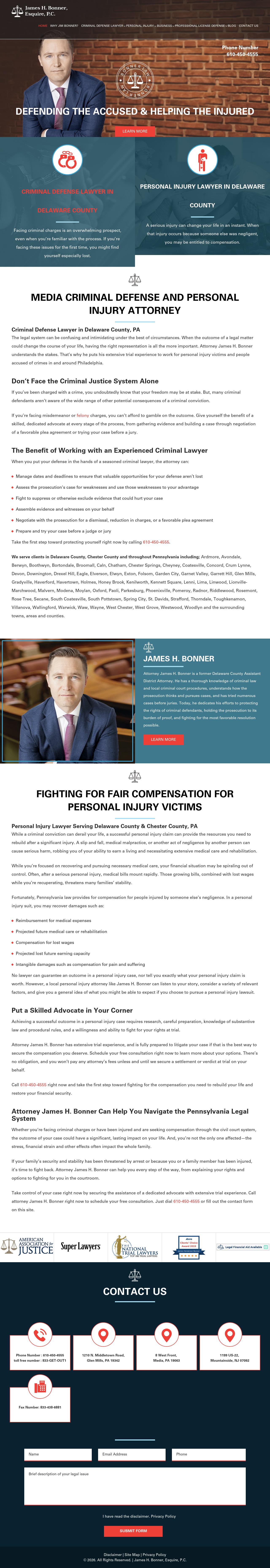 James H. Bonner, Esquire, P.C. - Media PA Lawyers