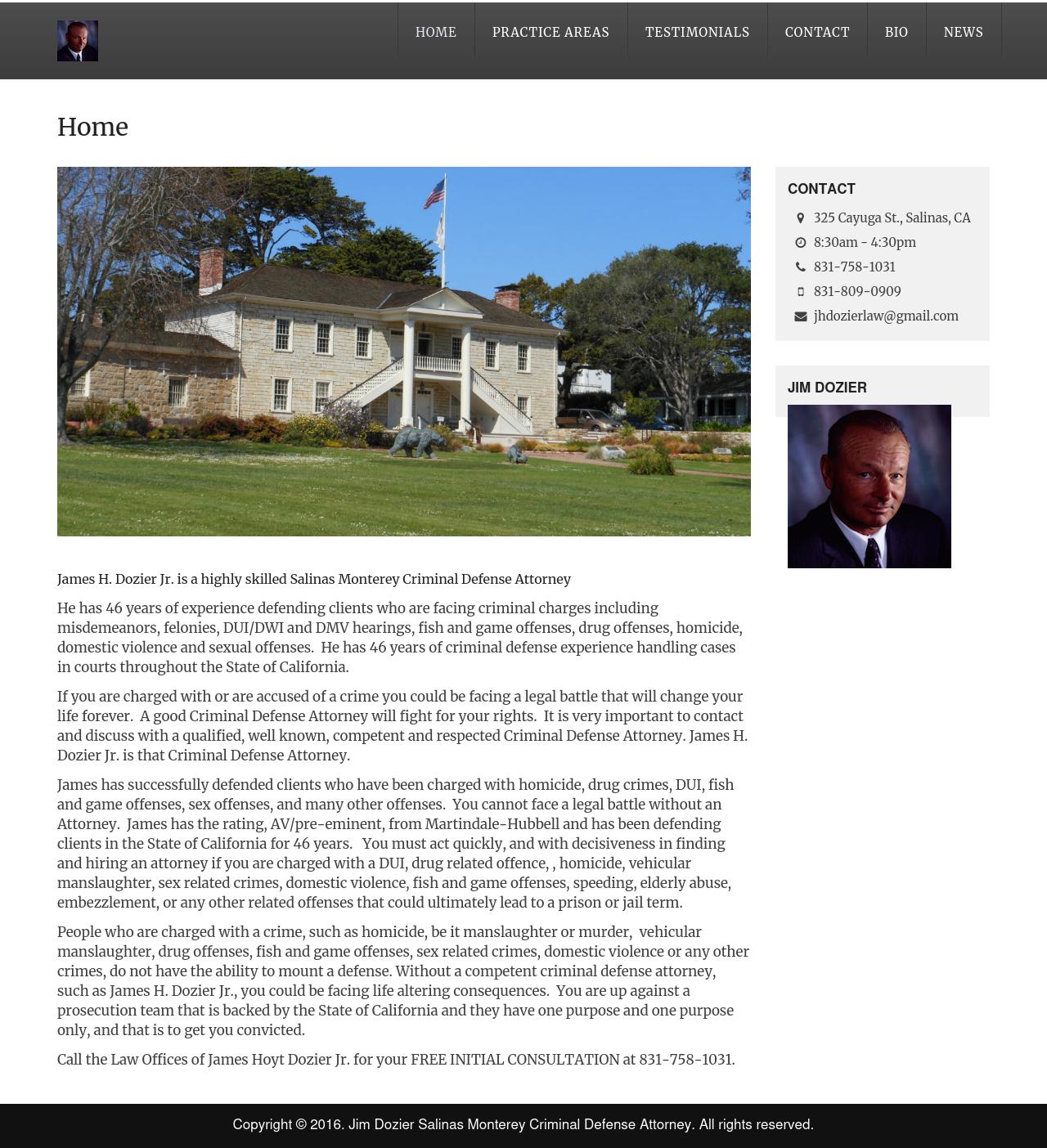 James H. Dozier, Jr. - Salinas CA Lawyers