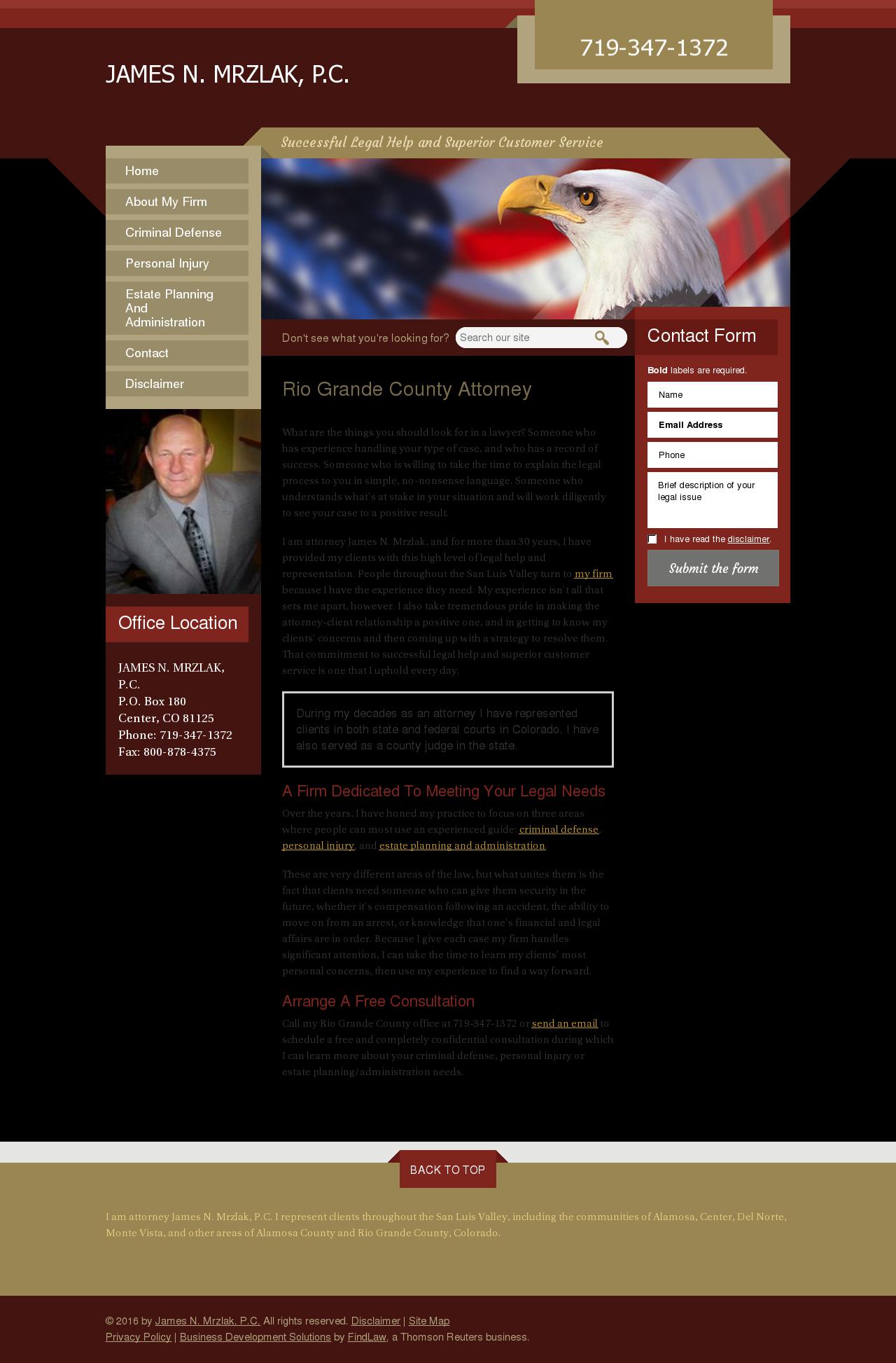 James N. Mrzlak, P.C. - Center CO Lawyers