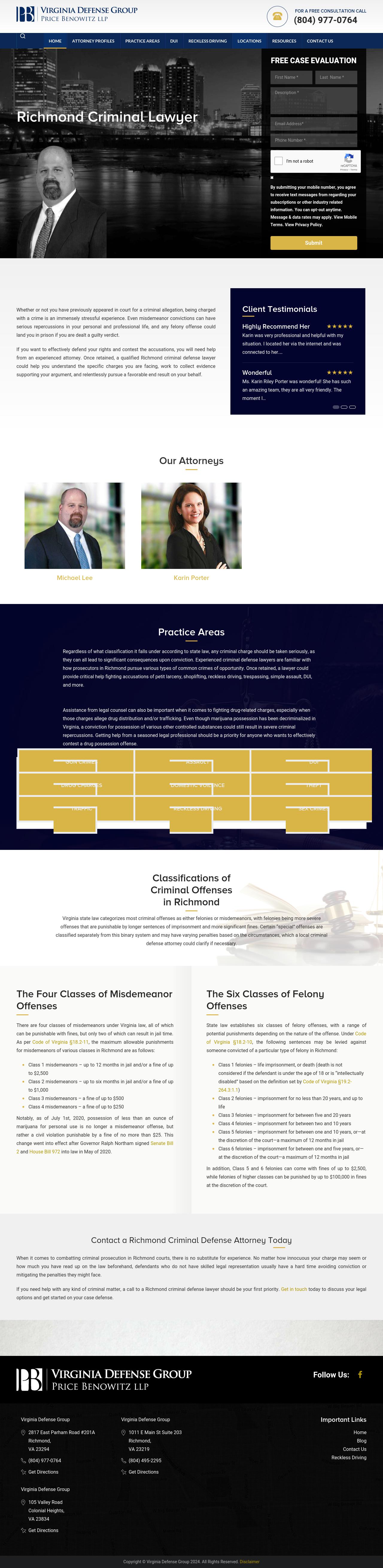 Virginia Defense Group -  Richmond VA Lawyers