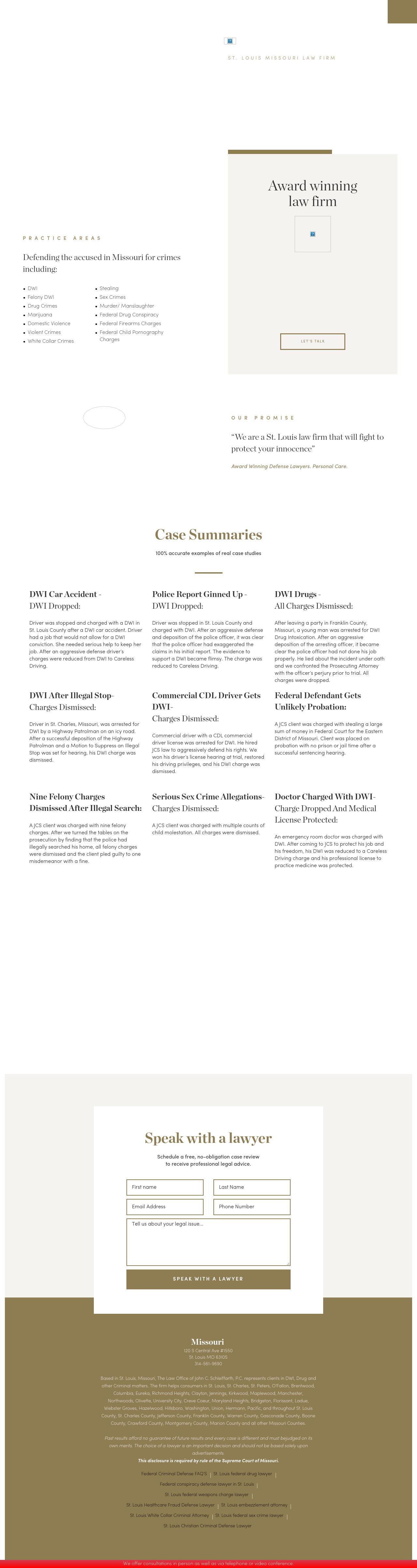 JCS Law - Criminal Defense - Serving MO & IL - Saint Louis MO Lawyers