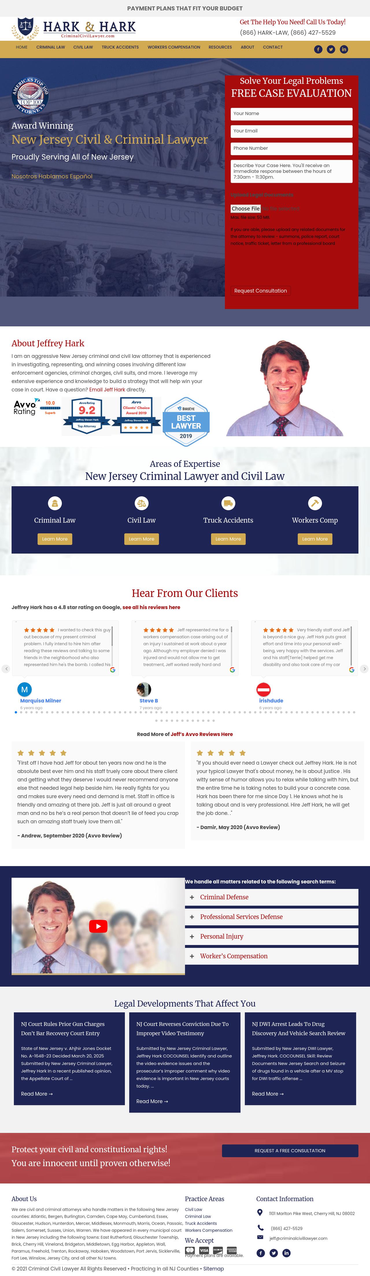 Jeffrey S. Hark - Cherry Hill NJ Lawyers