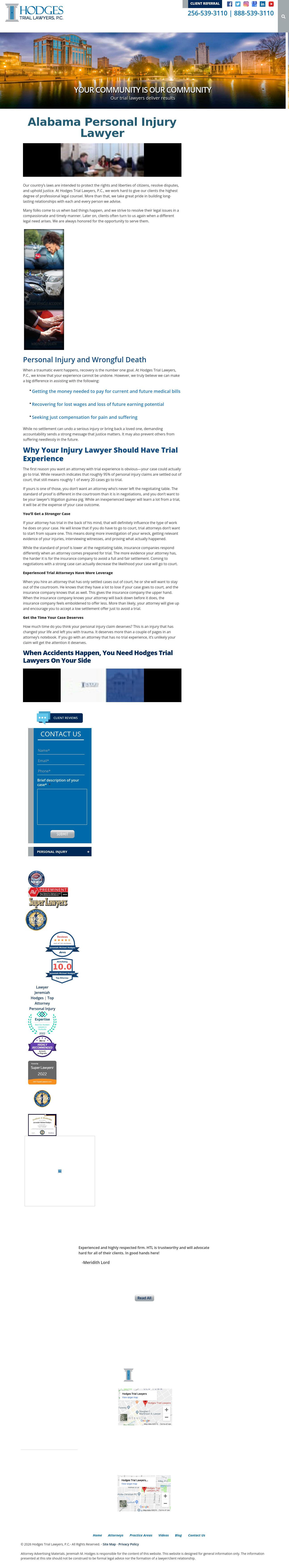 Hodges Trial Lawyers - Huntsville  AL Lawyers