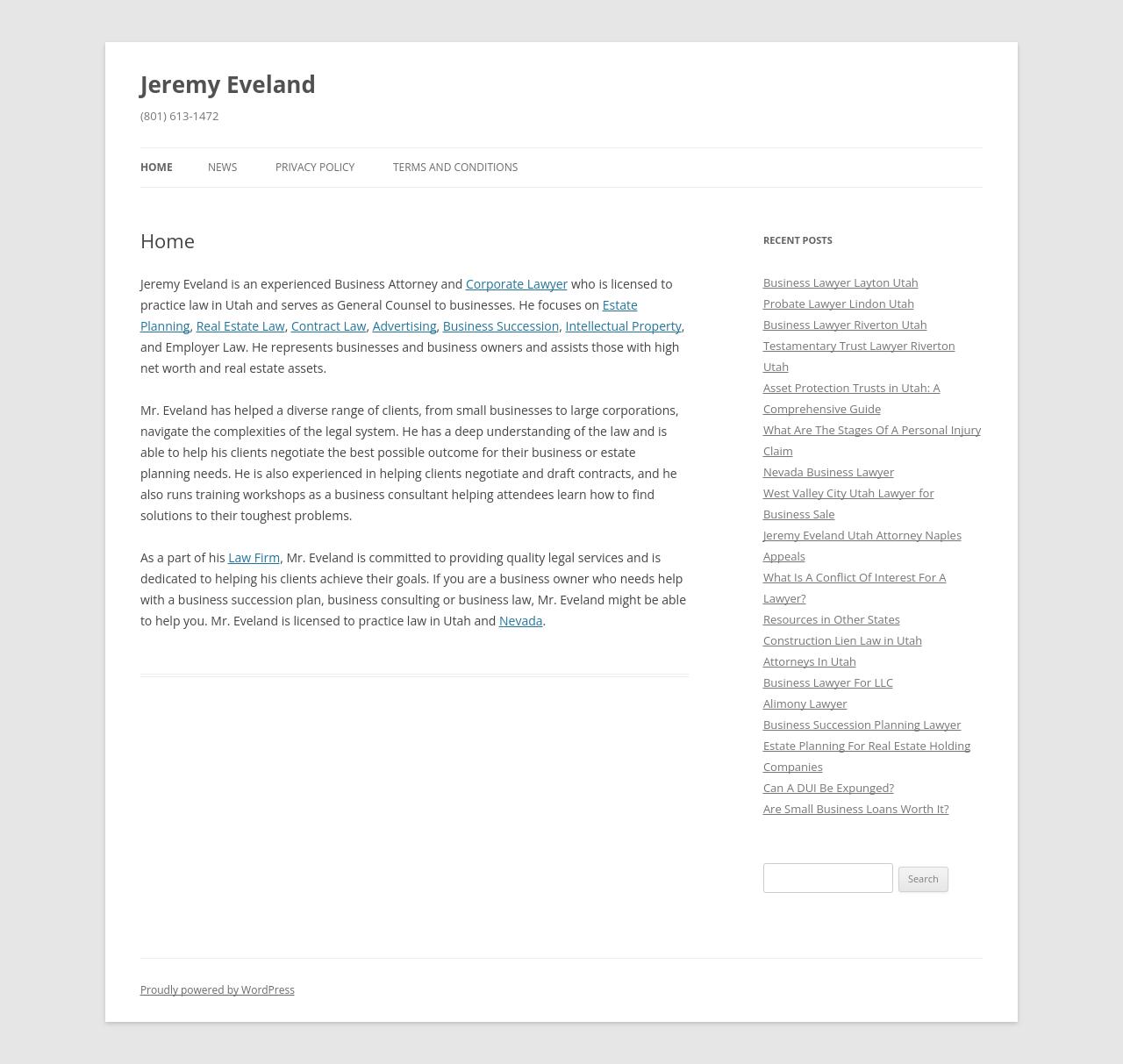 Jeremy Eveland - West Jordan UT Lawyers