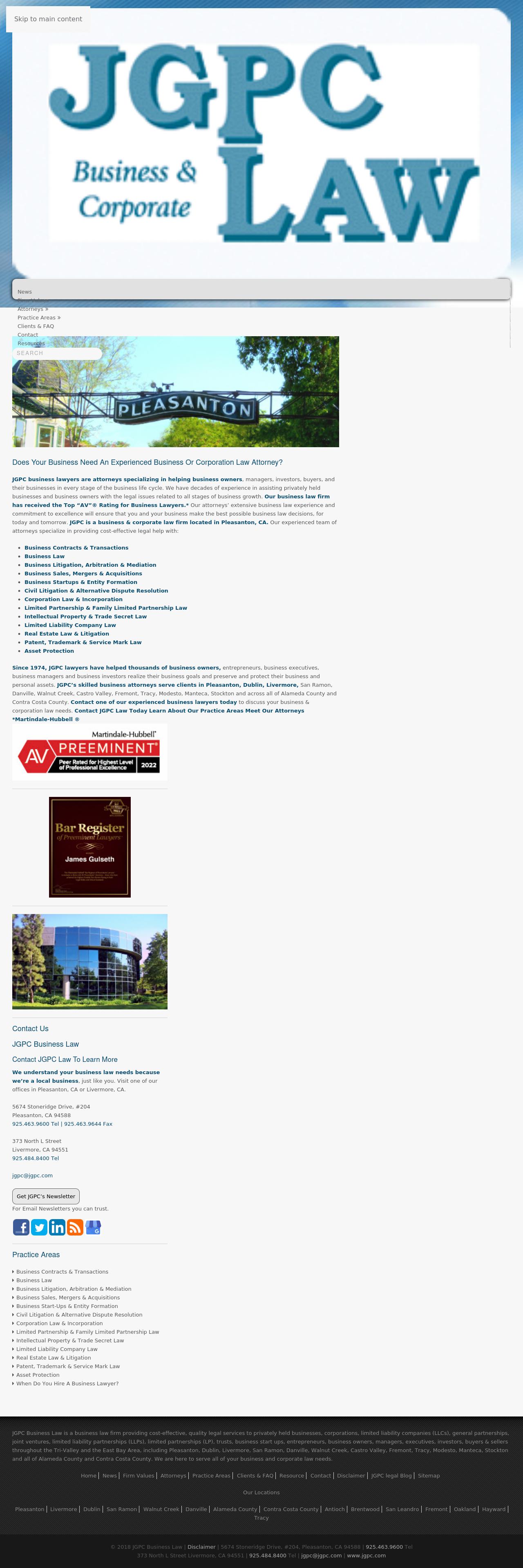 JGPC Law - Pleasanton CA Lawyers