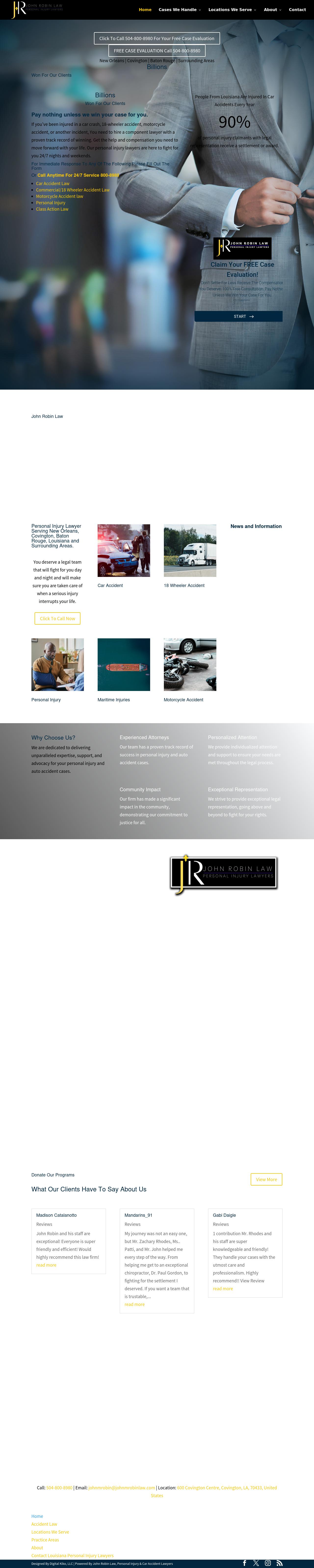 John M. Robin | Car Accident & Injury Lawyers - Covington LA Lawyers