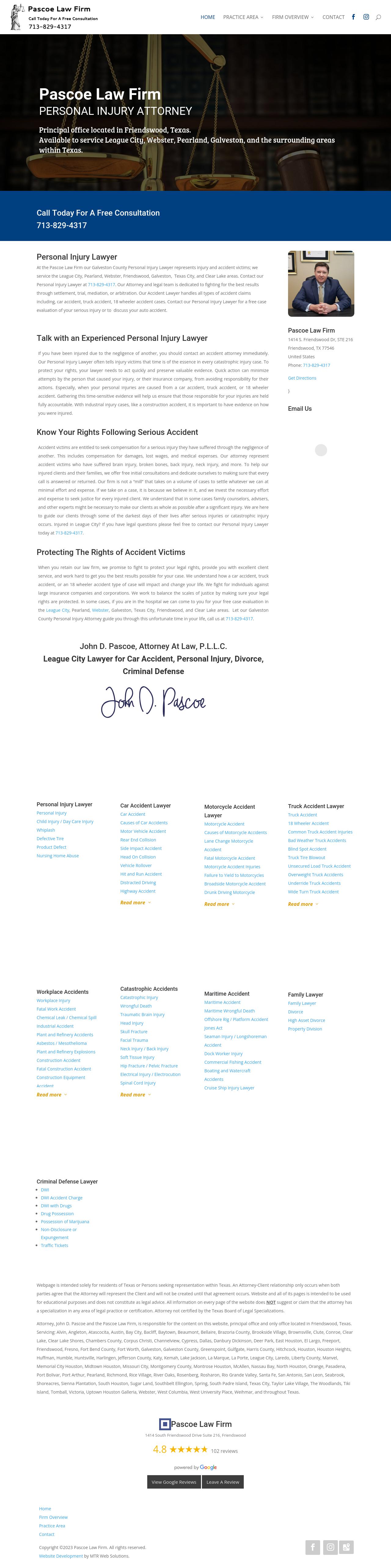 Pascoe Law Firm - Friendswood TX Lawyers
