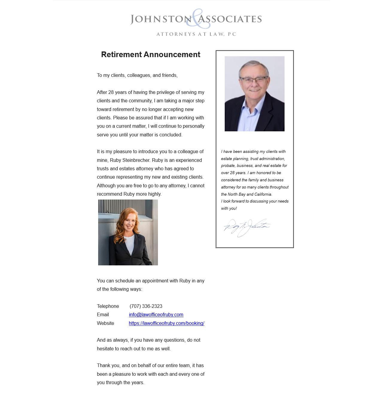 Johnston Thomas Law Offices Of - Santa Rosa CA Lawyers