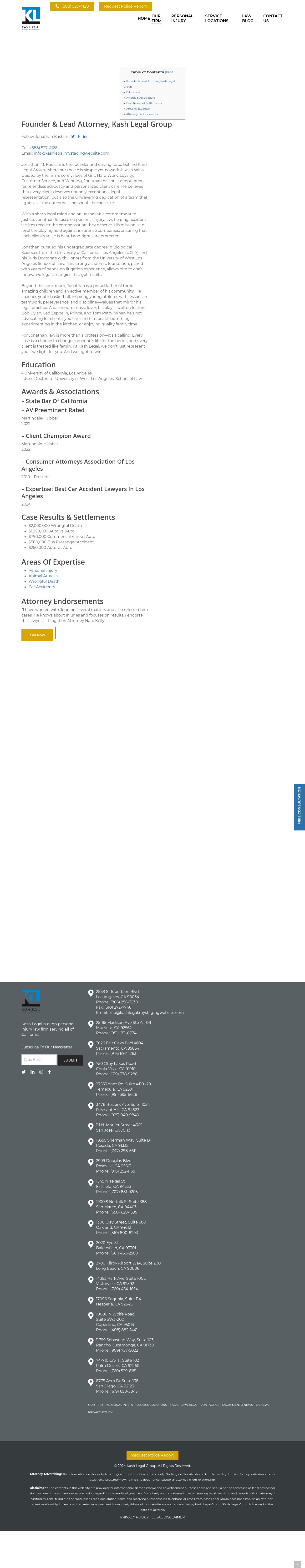 Jonathan M. Kashani - Los Angeles CA Lawyers