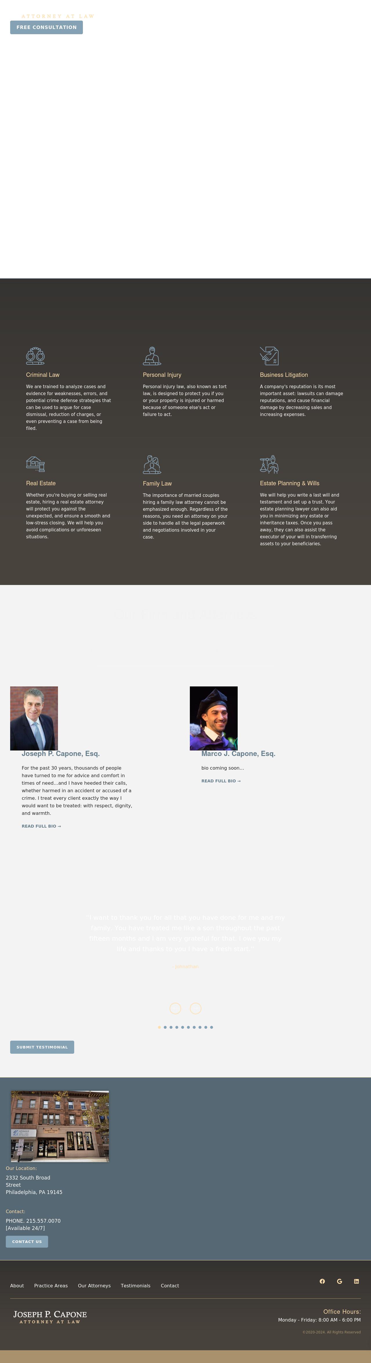 Joseph P. Capone Attorney at Law - Philadelphia PA Lawyers