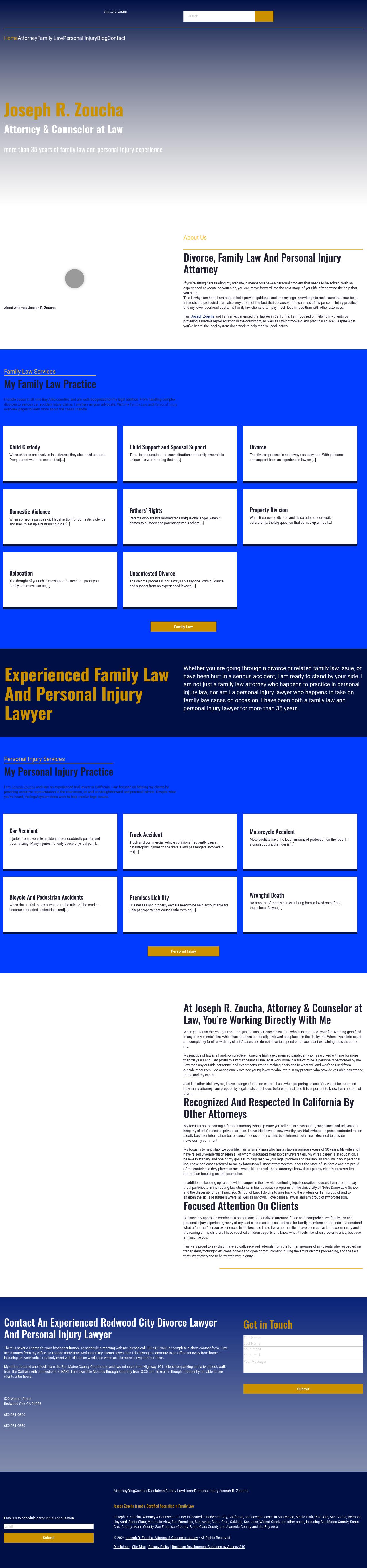 Joseph R. Zoucha, Attorney & Counselor at Law - Redwood City CA Lawyers