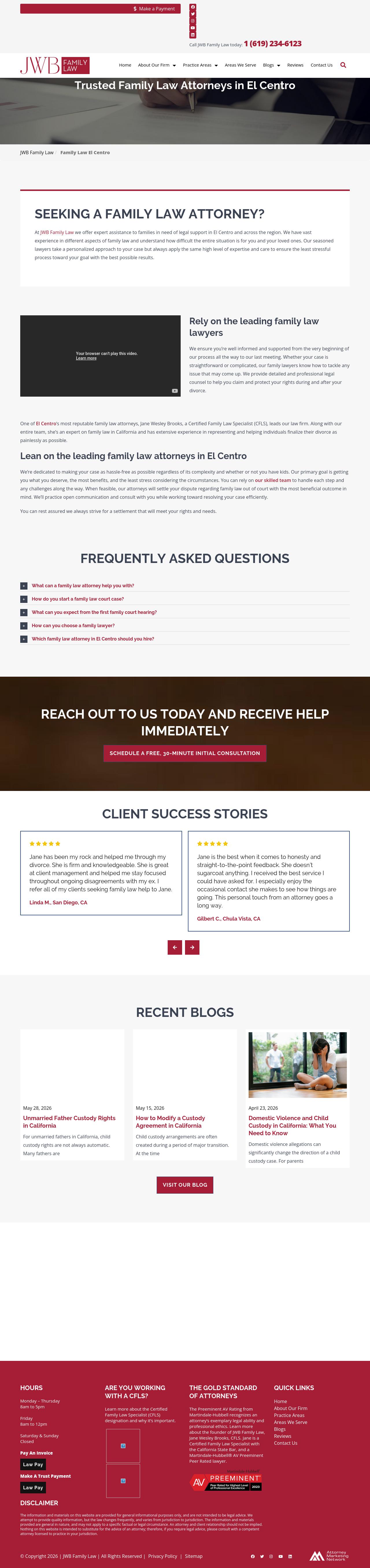 JWB Family Law - El Centro CA Lawyers