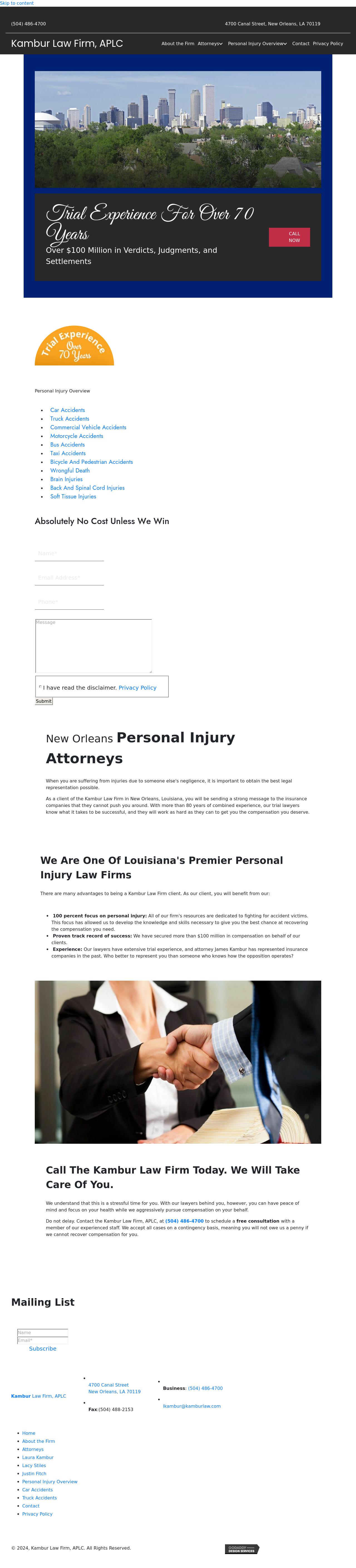 Kambur Law Firm APLC - New Orleans LA Lawyers