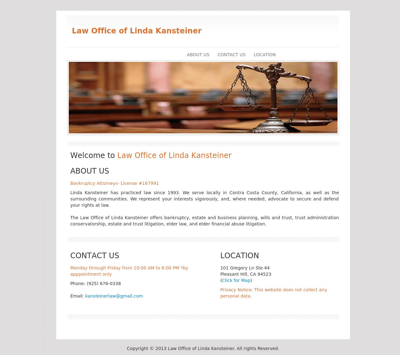 Kansteiner Linda Law Office Of - Pleasant Hill CA Lawyers