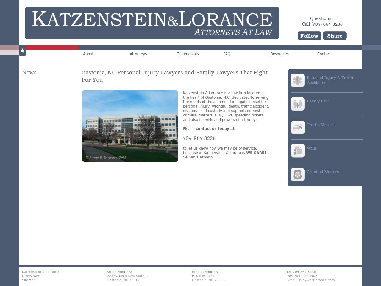 Katzenstein & Lorance - Gastonia NC Lawyers