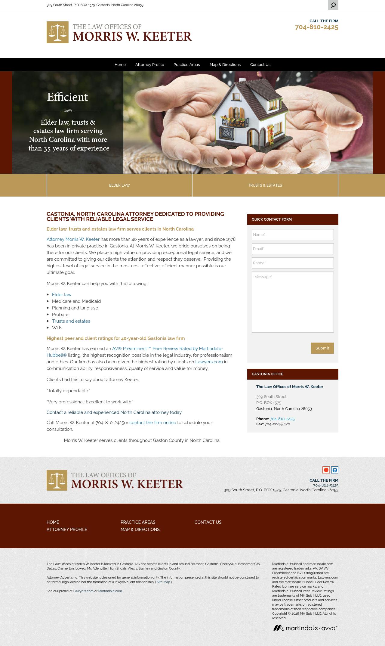 Keeter, Morris W - Gastonia NC Lawyers