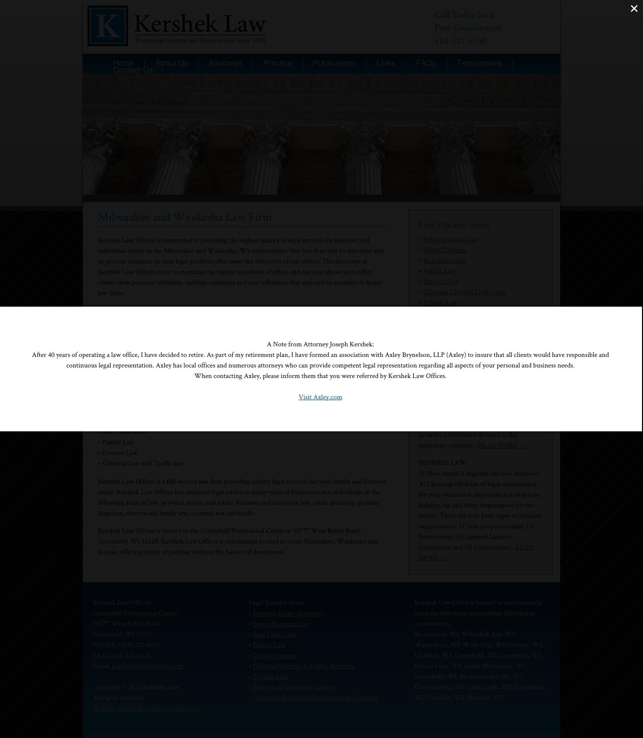 Kershek Law Offices - Milwaukee WI Lawyers