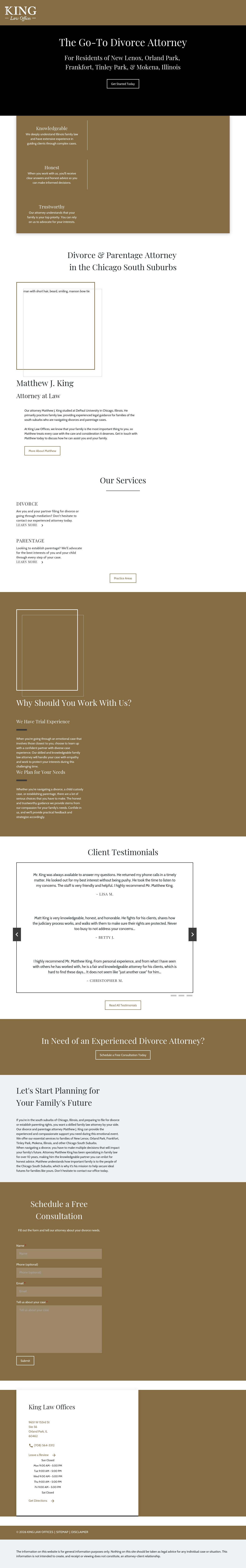 King Law Office - Orland Park IL Lawyers
