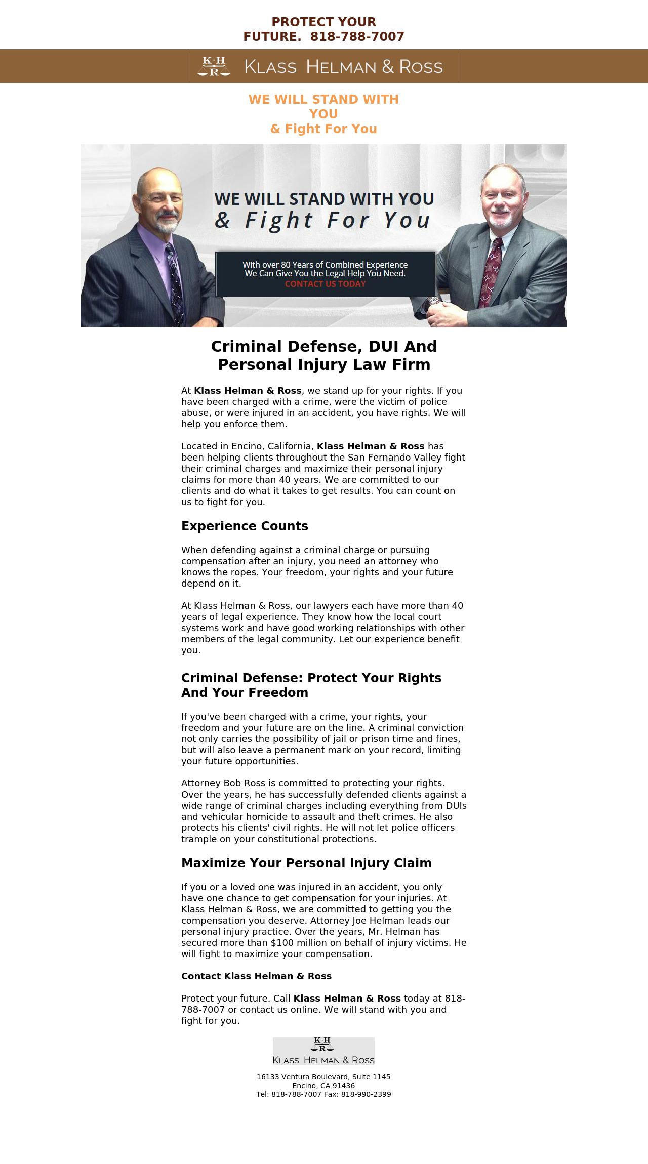 Klass Helman & Ross - Encino CA Lawyers