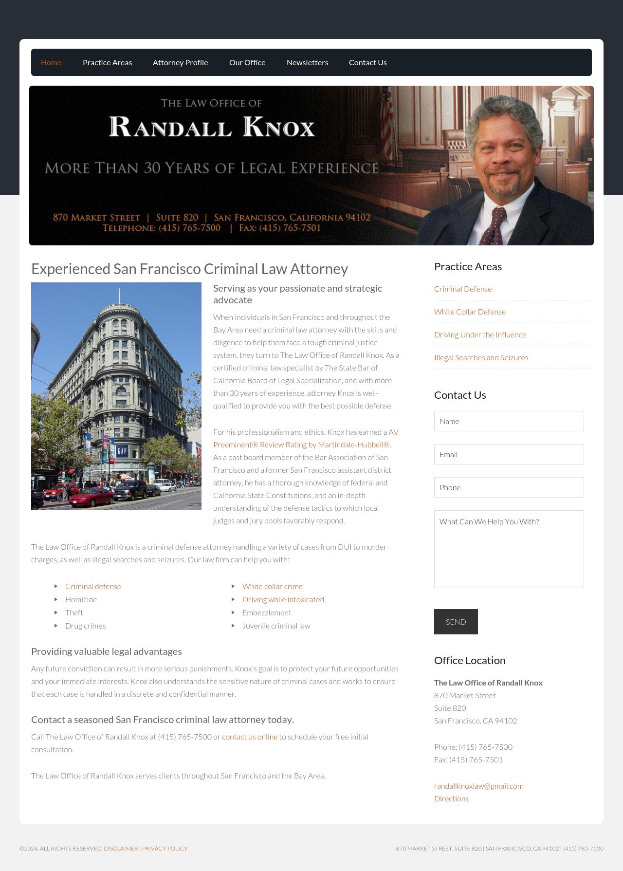 Knox Randall G Law Offices - San Francisco CA Lawyers