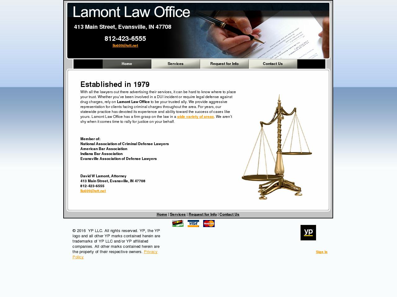 Lamont, David W Atty - Evansville IN Lawyers