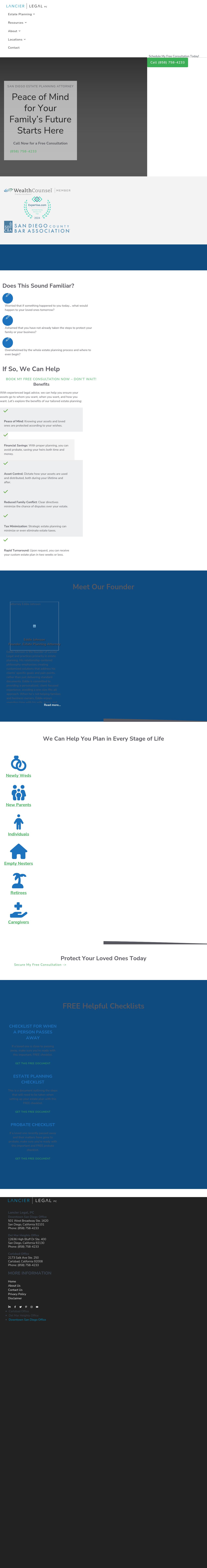 Lancier Legal, PC - San Diego CA Lawyers