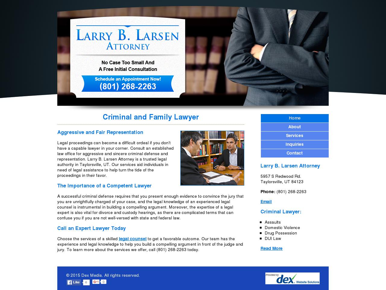 Larsen Larry B, Atty - Salt Lake City UT Lawyers
