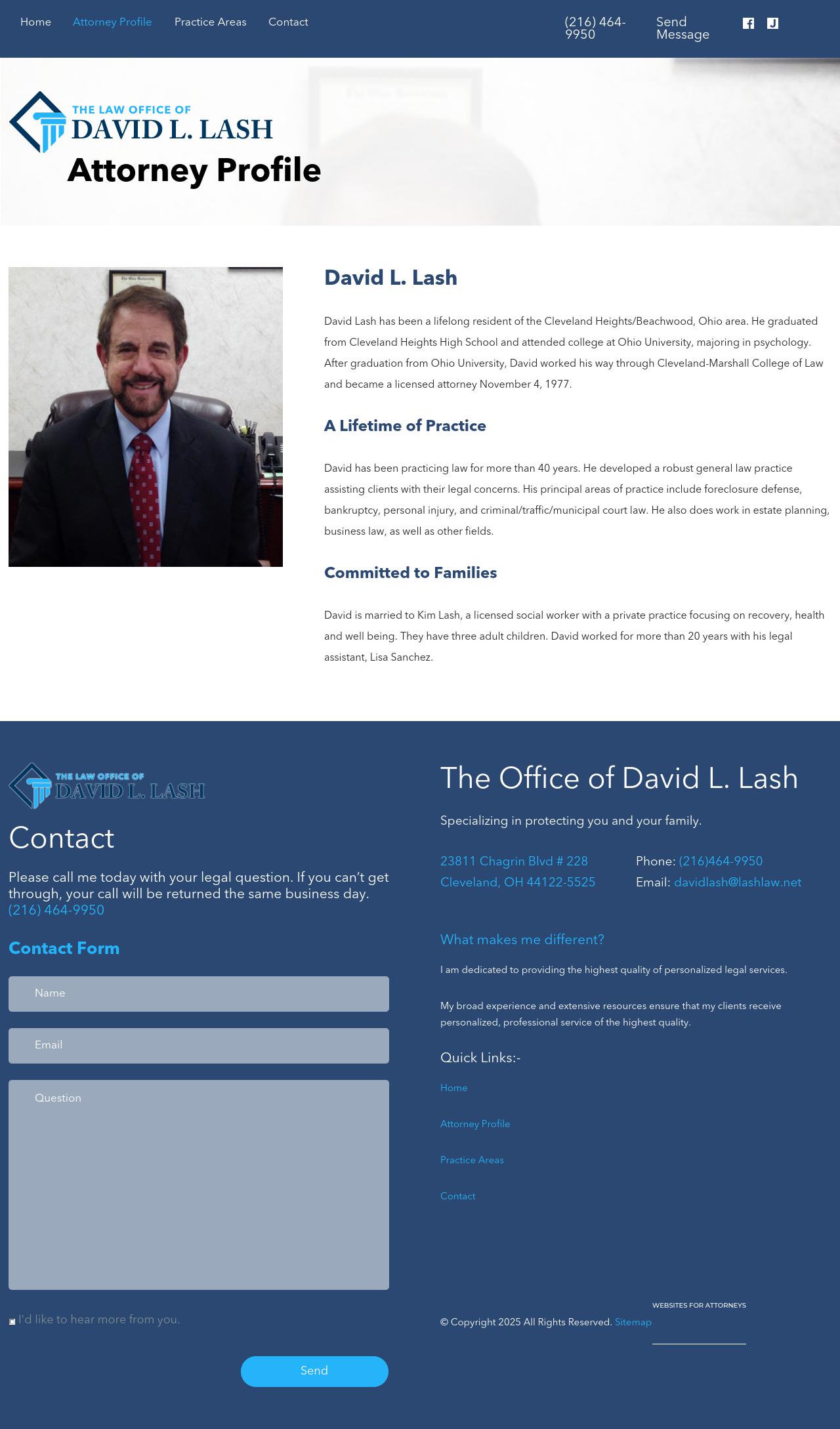 Lash David L - Beachwood OH Lawyers