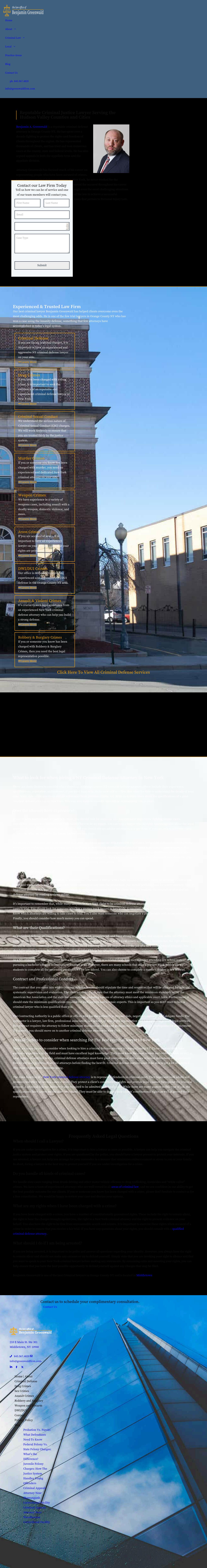 Law Office of Benjamin Greenwald - Middletown NY Lawyers