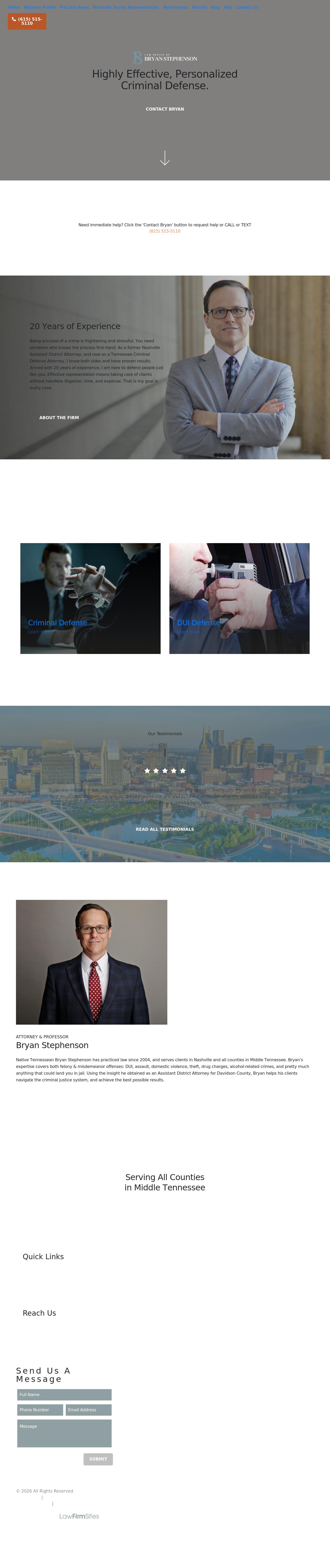 Law Office of Bryan Stephenson - Nashville TN Lawyers