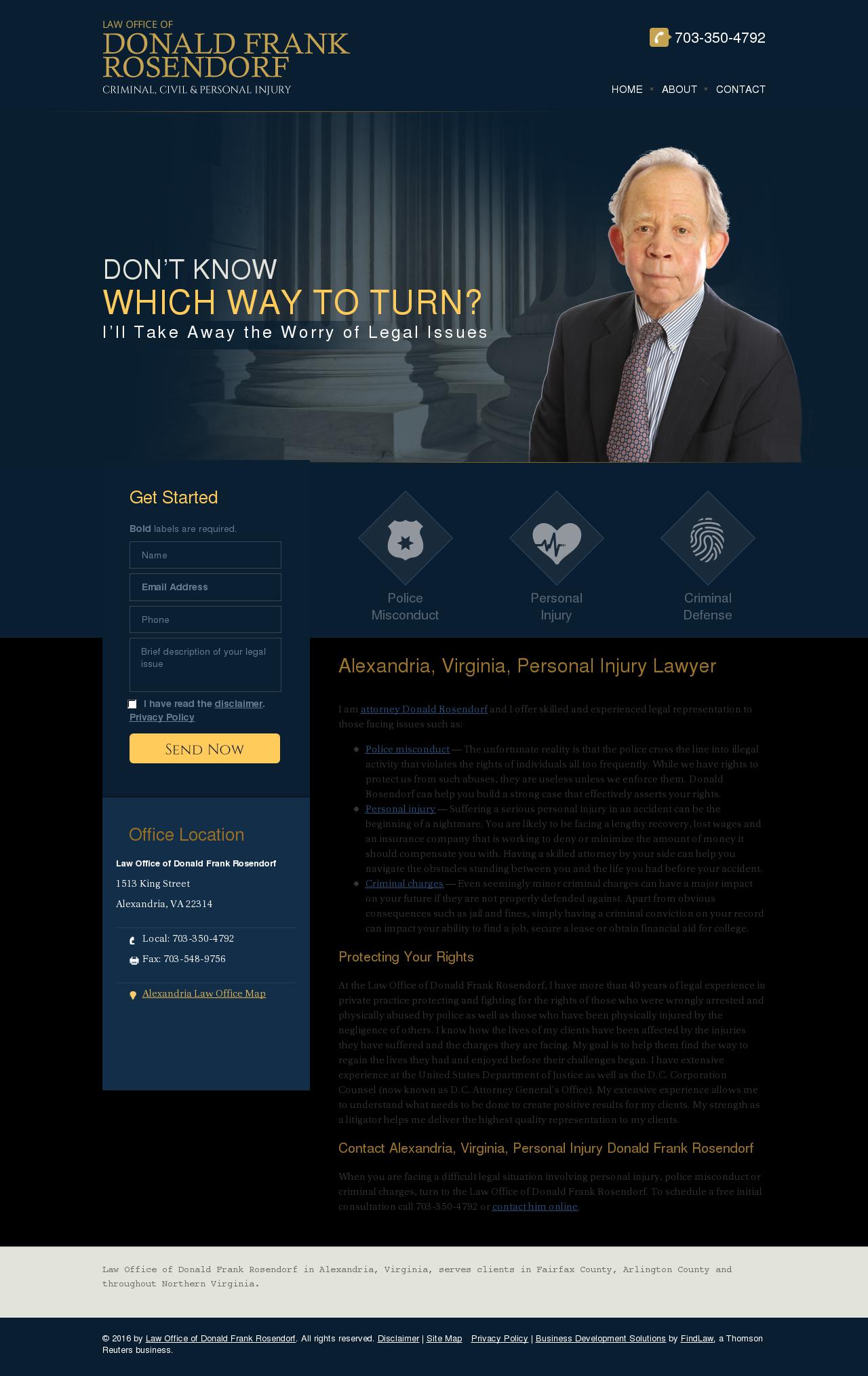 Law Office of Donald Frank Rosendorf - Alexandria VA Lawyers